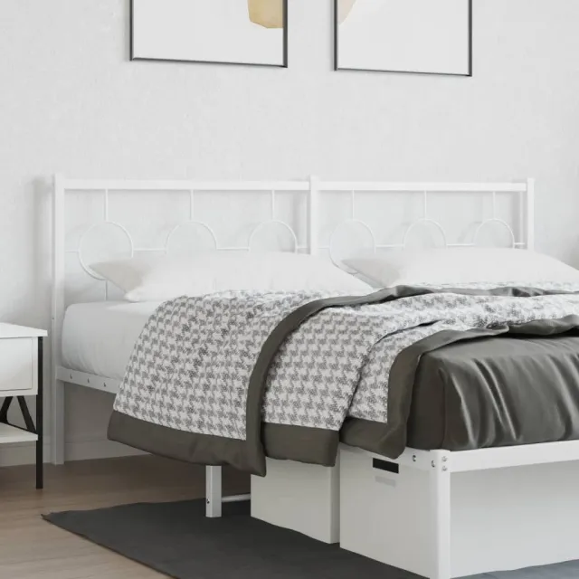 vidaXL Vervangend hoofdbord 180 cm metaal wit