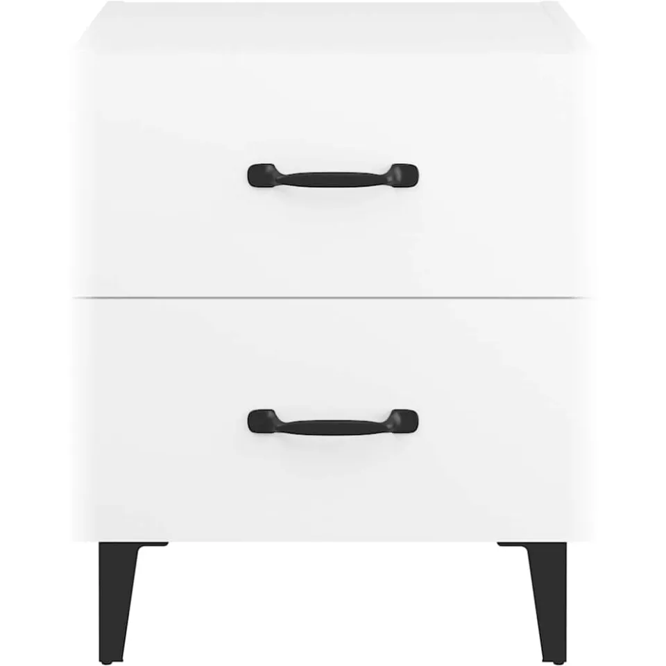 vidaXL Nachtkastjes 2 st 40x35x47,5 cm wit