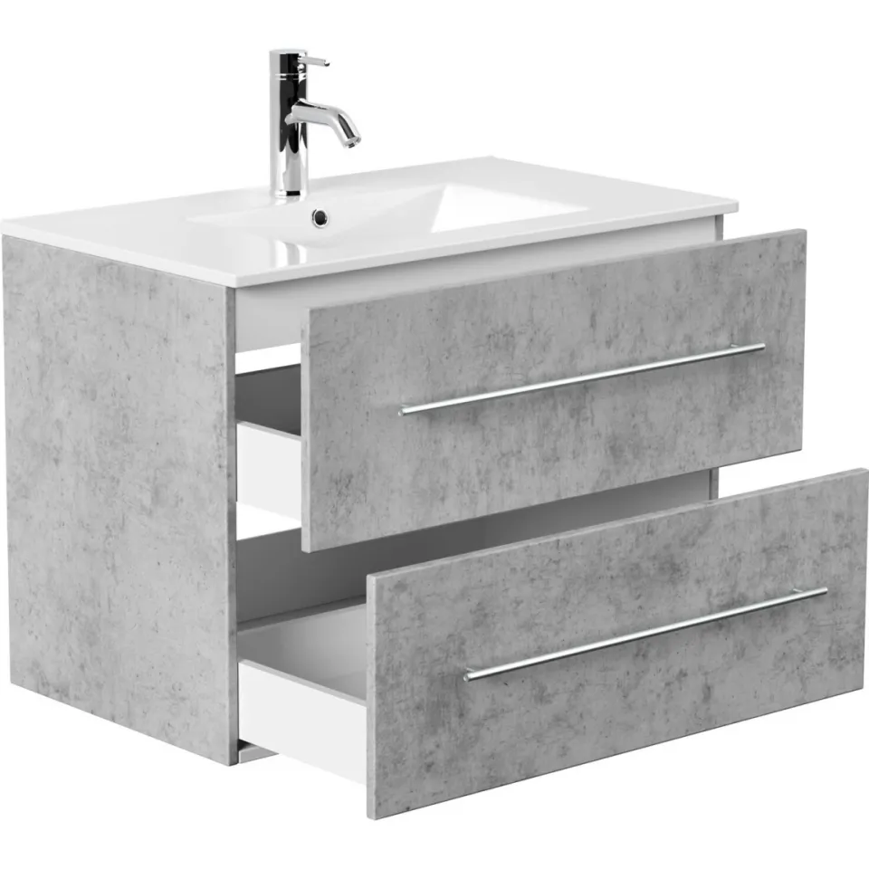 Wastafelkast Odin Beton 80 cm grijs, foto 2