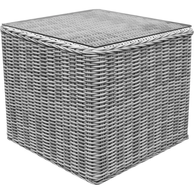 AVH-Collectie Toscane bijzettafel 50x50xH45 cm wit grijs