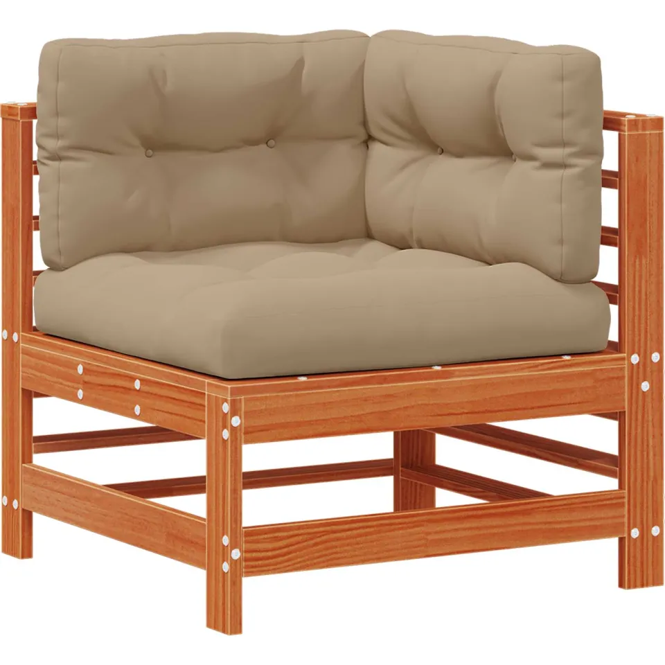 vidaXL Tuin loungeset 5 st Wasbruin Massief grenenhout bruin, foto 4