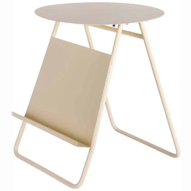 Leitmotiv Bijzettafel Esencia - Gebroken wit - 40x40x48cm - Modern