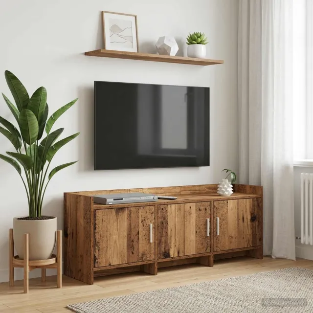 vidaXL TV-kast 130 x 33 x 47 cm Oud hout Bewerkt hout bruin, foto 2