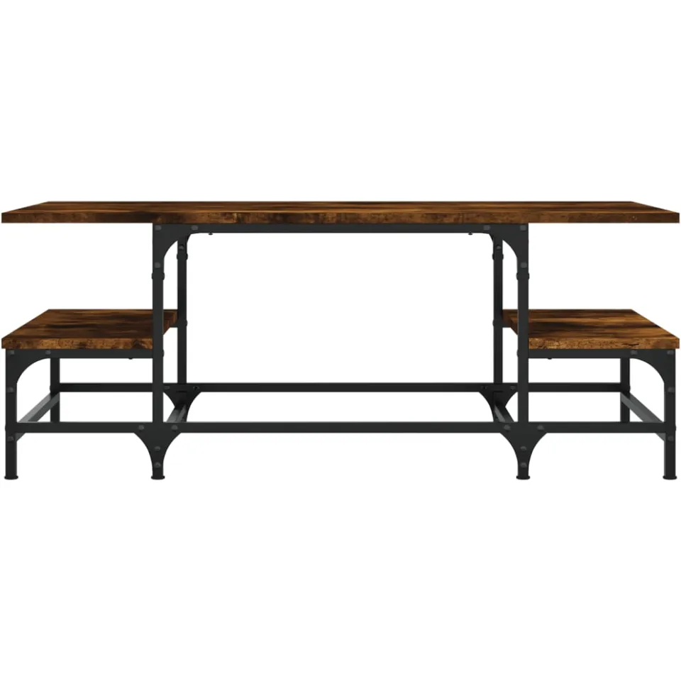 vidaXL Salontafel 100x50,5x40 cm bewerkt hout gerookt eikenkleurig Bruin