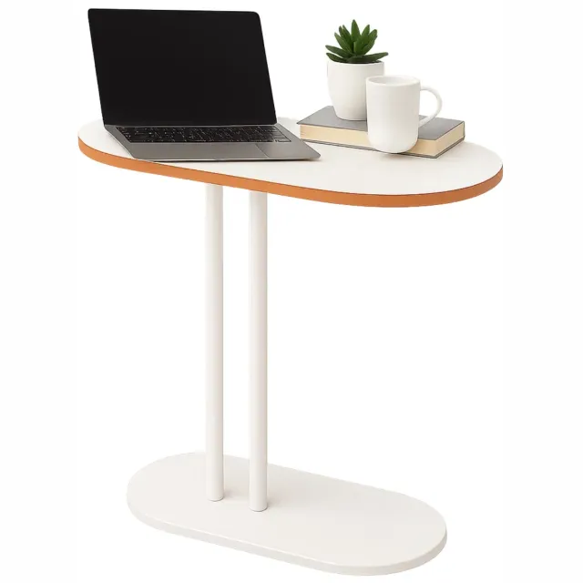Lomera Witte Bijzettafel - Metalen Bijzettafel - Mdf Tafelblad - Compacte Bijzettafel - Moderne Stijl - Lichtgewicht Tafel - Minimalistisch Design - Woonkamer Tafel - Functionele Bijzettafel - Interieuraccessoire nvt