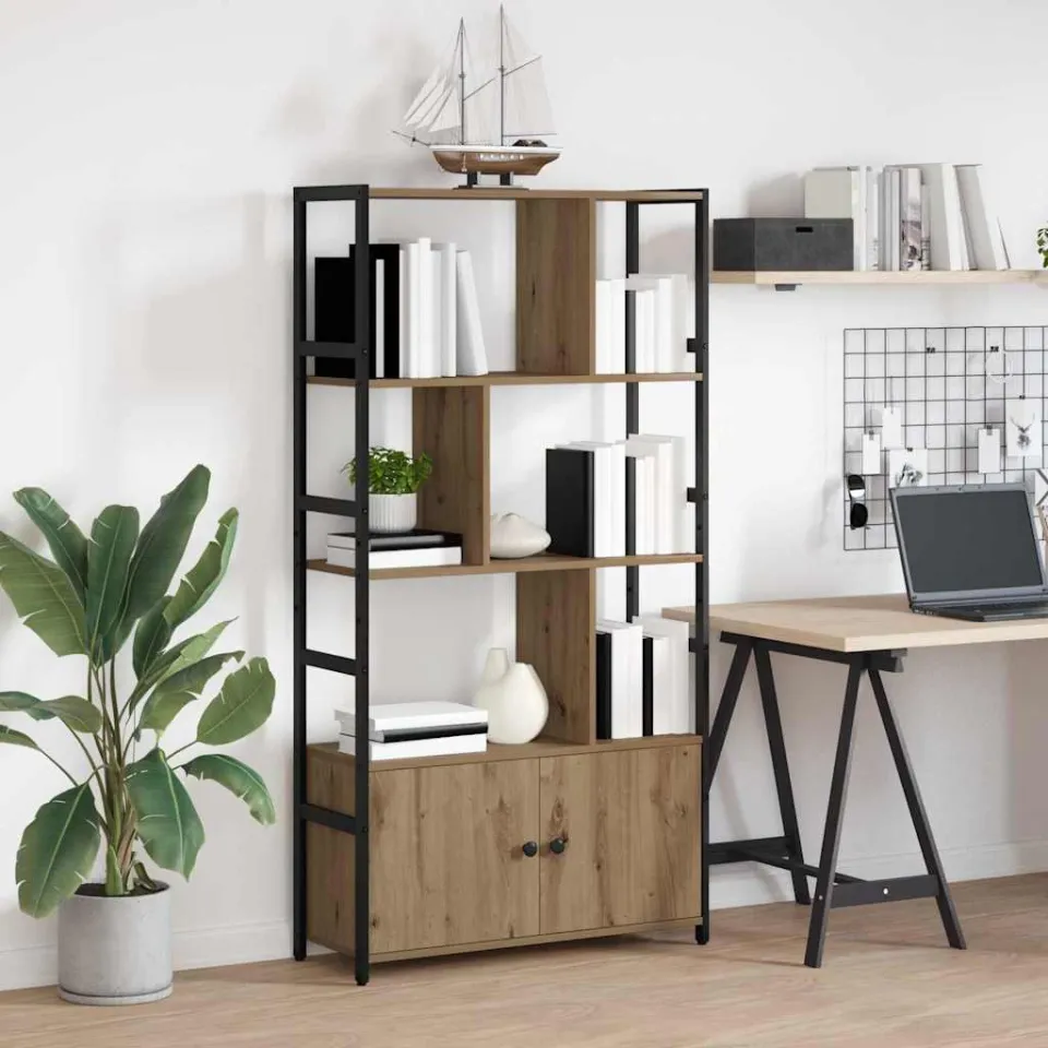 vidaXL Boekenkast 80 x 30 x 155,5 cm Bewerkt hout Artisan Eiken, foto 3