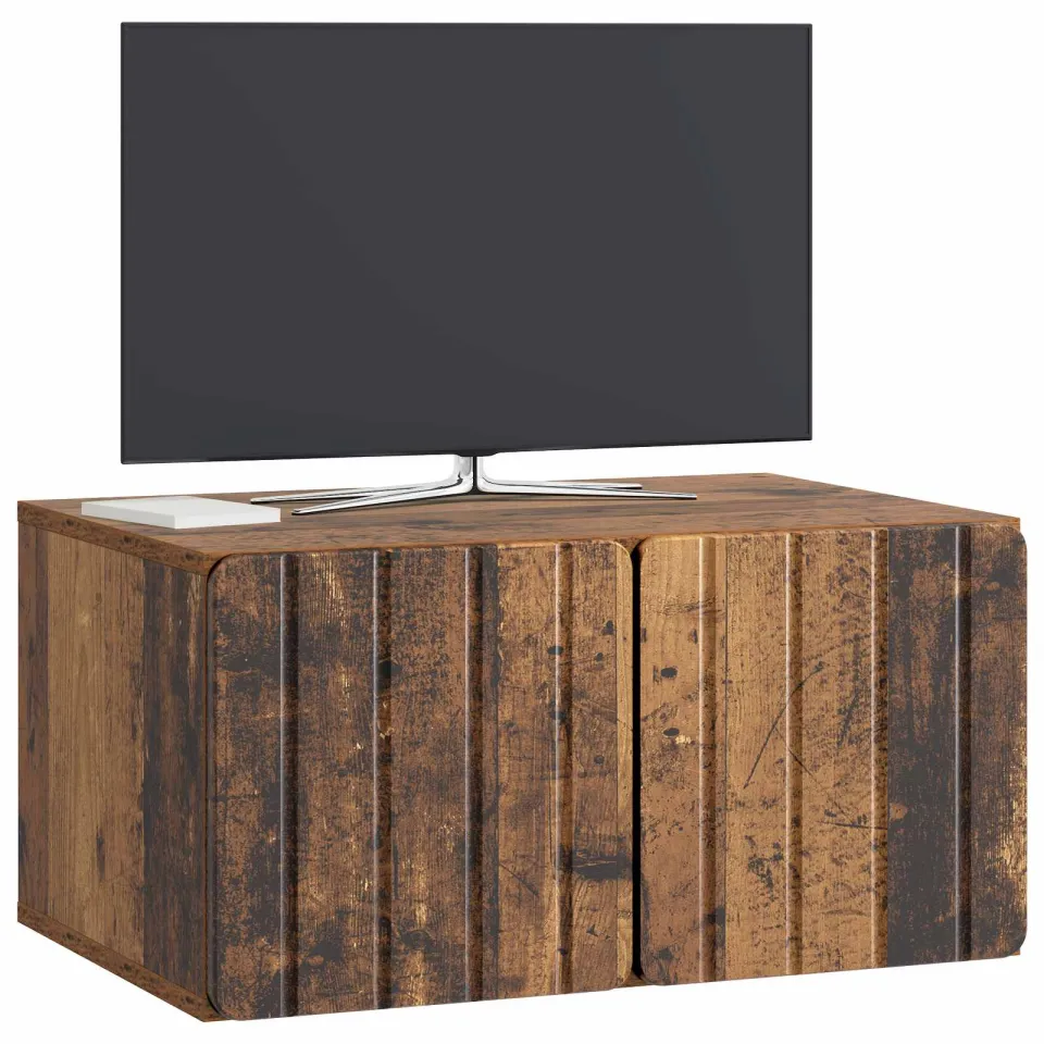 vidaXL Wandbeugel TV-kast 59,5 x 41 x 30 cm Oud hout Bewerkt hout Bruin