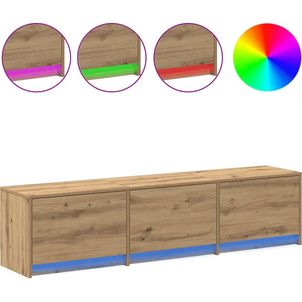 vidaXL TV-kast Artisan Eiken Bewerkt hout, foto 4