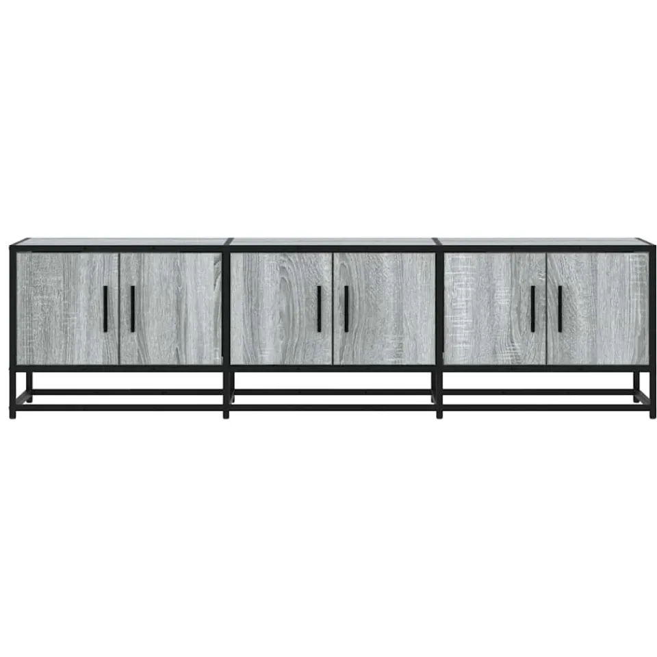 vidaXL Tv-meubel 150x35x41 cm bewerkt hout metaal grijs sonoma eiken, foto 4
