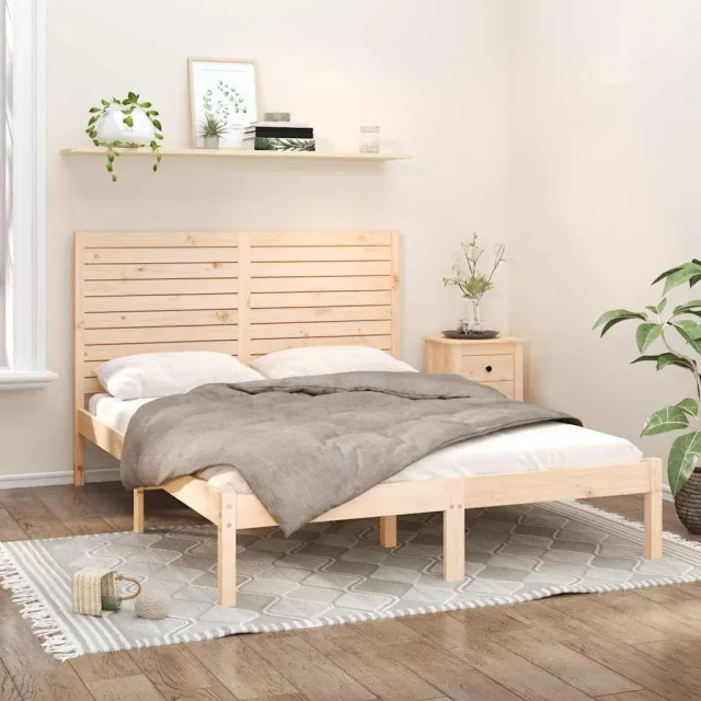 vidaXL Bedframe massief hout 120x200 cm Bruin
