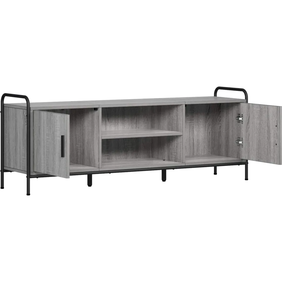 vidaXL Tv-meubel 133 x 33 x 50 cm Grijs Sonoma Bewerkt hout