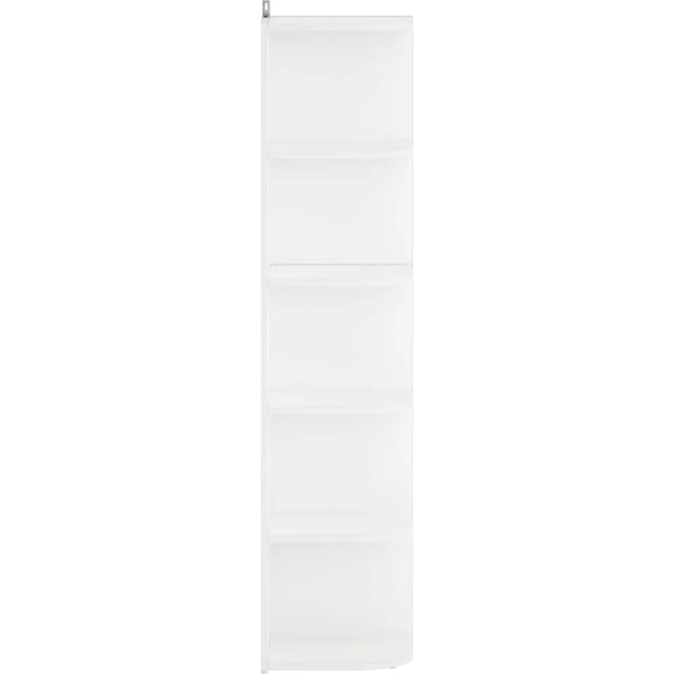 vidaXL Hoekrek 5-laags 25 x 31 x 131 cm Bewerkt hout Wit