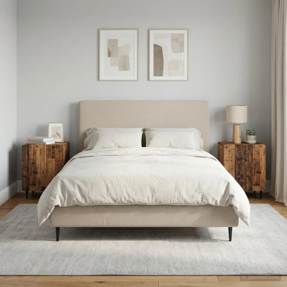 vidaXL Nachtkastje 2 st Oud hout 43 x 34,5 x 52 cm Bewerkt hout bruin, foto 4
