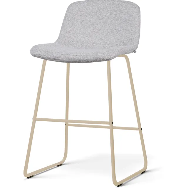 Nolon Nino-Mats barkruk lichtgrijs - beige onderstel - 65 cm, foto 2