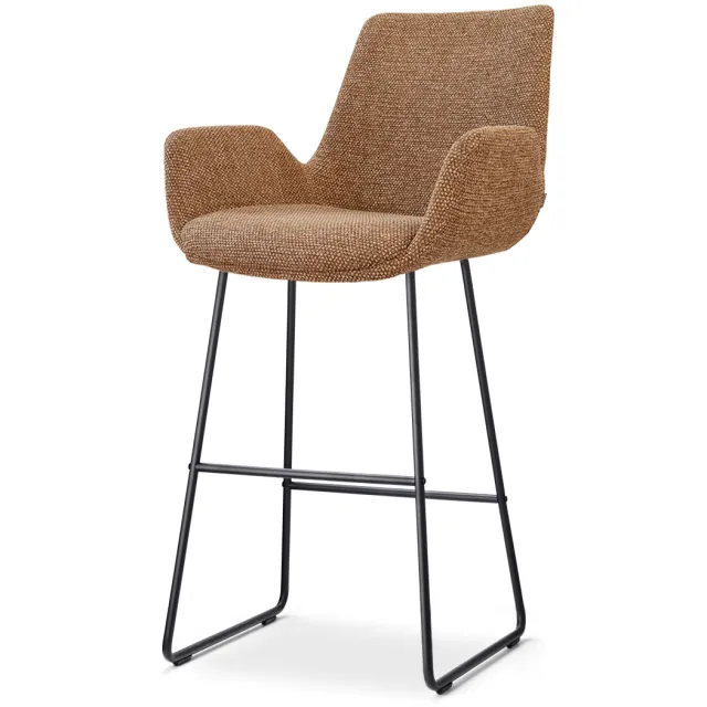 Nolon Nino-Eef barkruk bruin blend - zwart onderstel - 75 cm