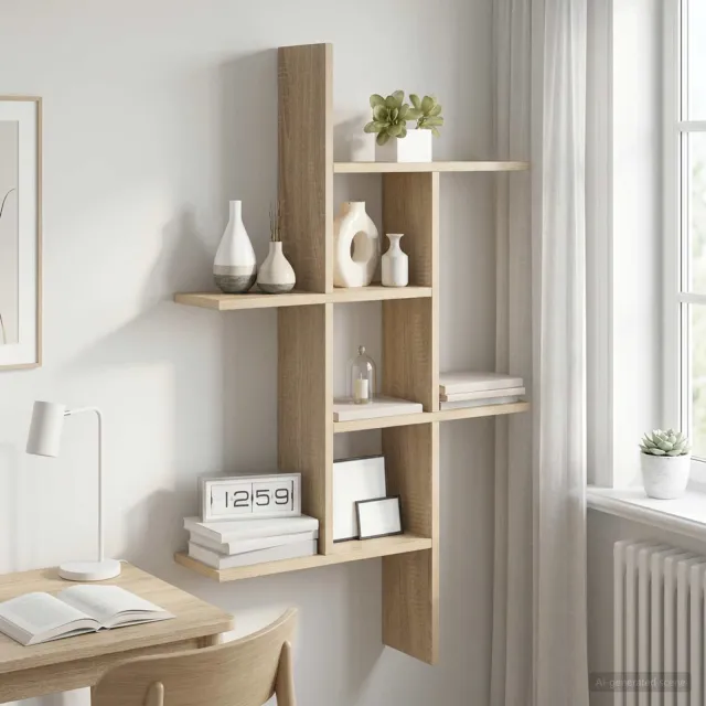 vidaXL Wandplank Sonoma Eiken 61 x 15 x 102 cm Bruin