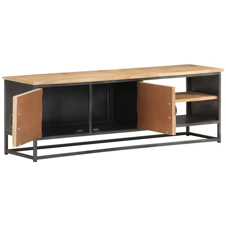 vidaXL Tv-meubel 120x30x40 cm massief acaciahout bruin, foto 3