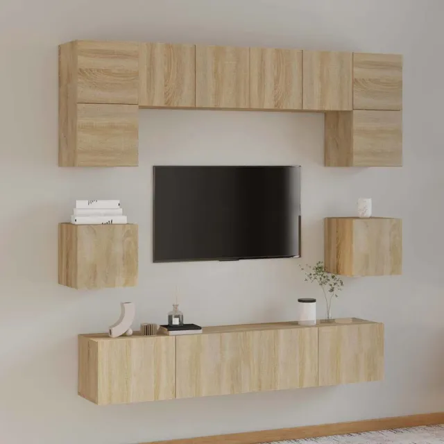 vidaXL 8-delige Tv-meubelset bewerkt hout sonoma eikenkleurig, foto 2