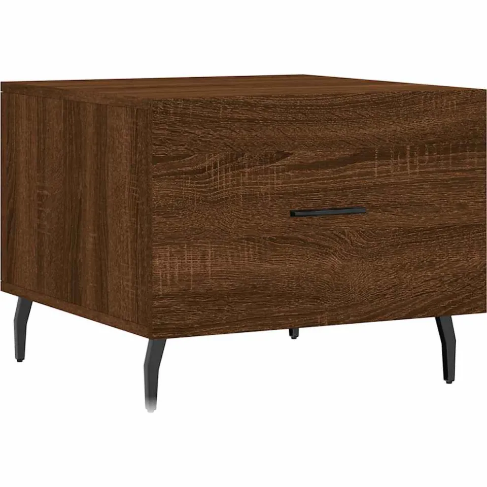 vidaXL Salontafel 50x50x40 cm bewerkt hout bruin eikenkleur, foto 3