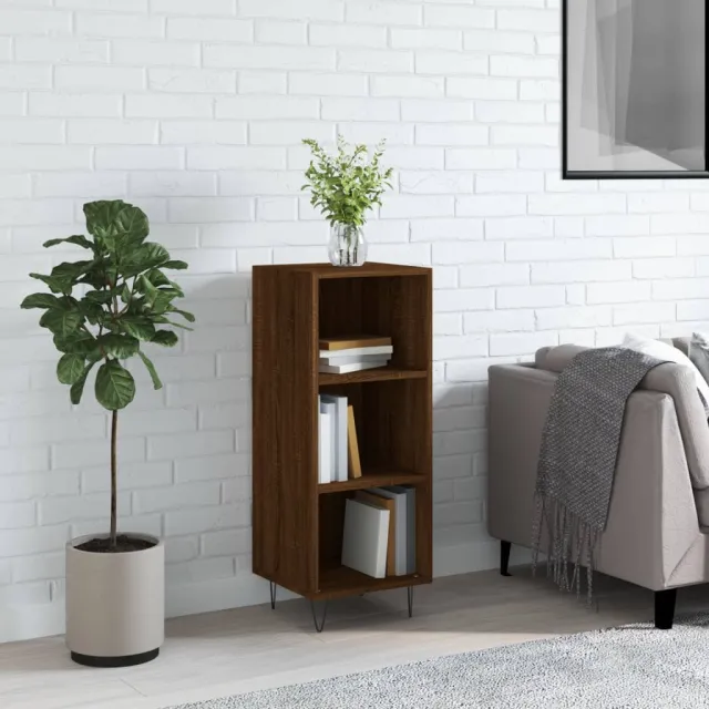 vidaXL Dressoir 34,5x32,5x90 cm bewerkt hout bruin eikenkleur