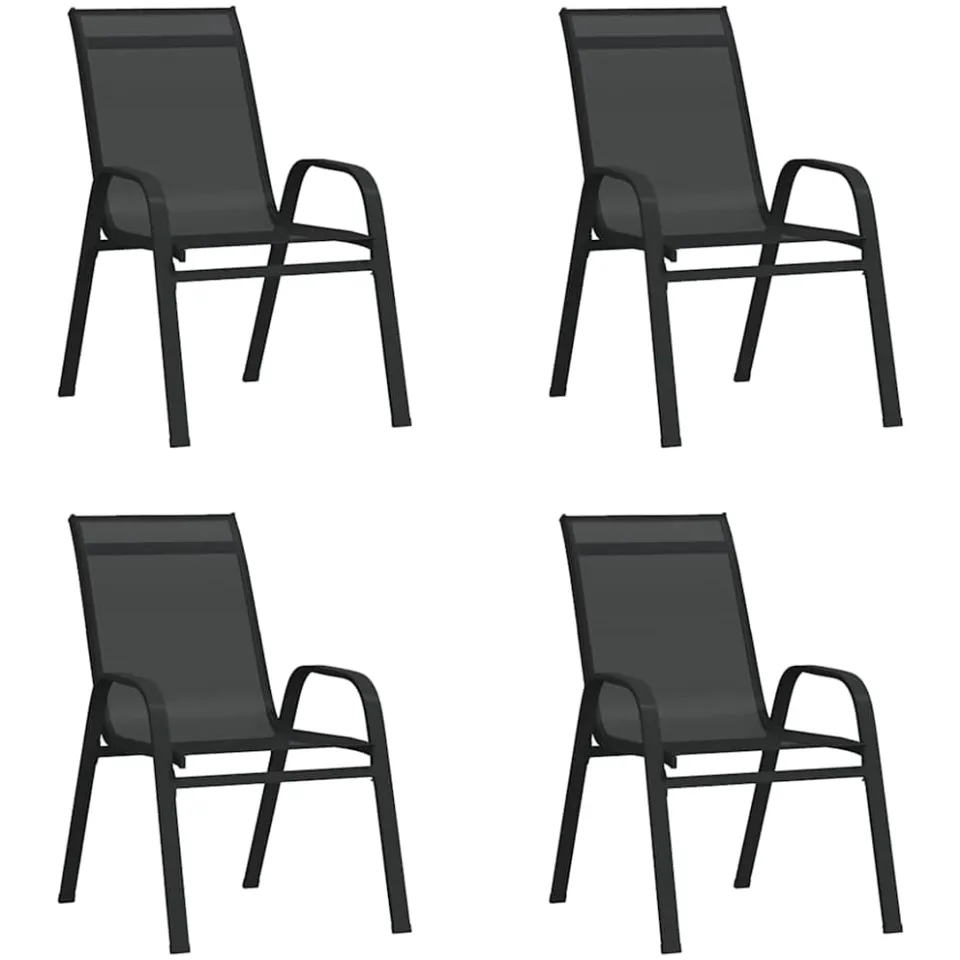 vidaXL 5-delige Tuinset zwart