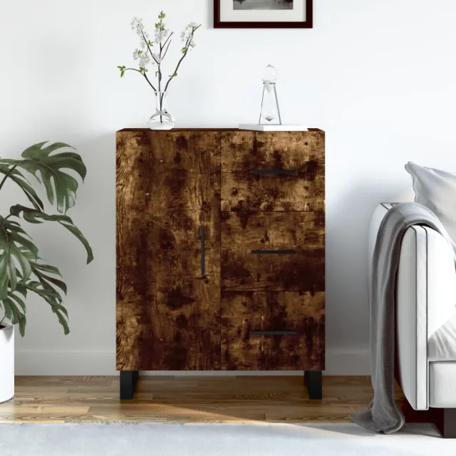 vidaXL Dressoir 69,5x34x90 cm bewerkt hout gerookt eikenkleurig, foto 2