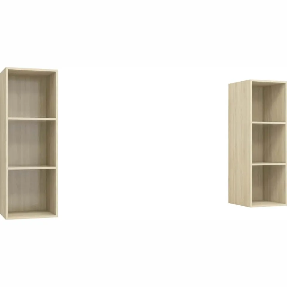 vidaXL Tv-wandmeubelen 2 st bewerkt hout sonoma eikenkleurig, foto 3