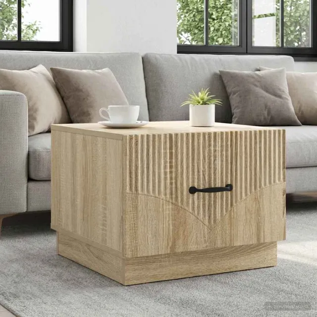 vidaXL Salontafel Sonoma Eiken 49 x 50 x 37 cm Bewerkt hout, foto 2