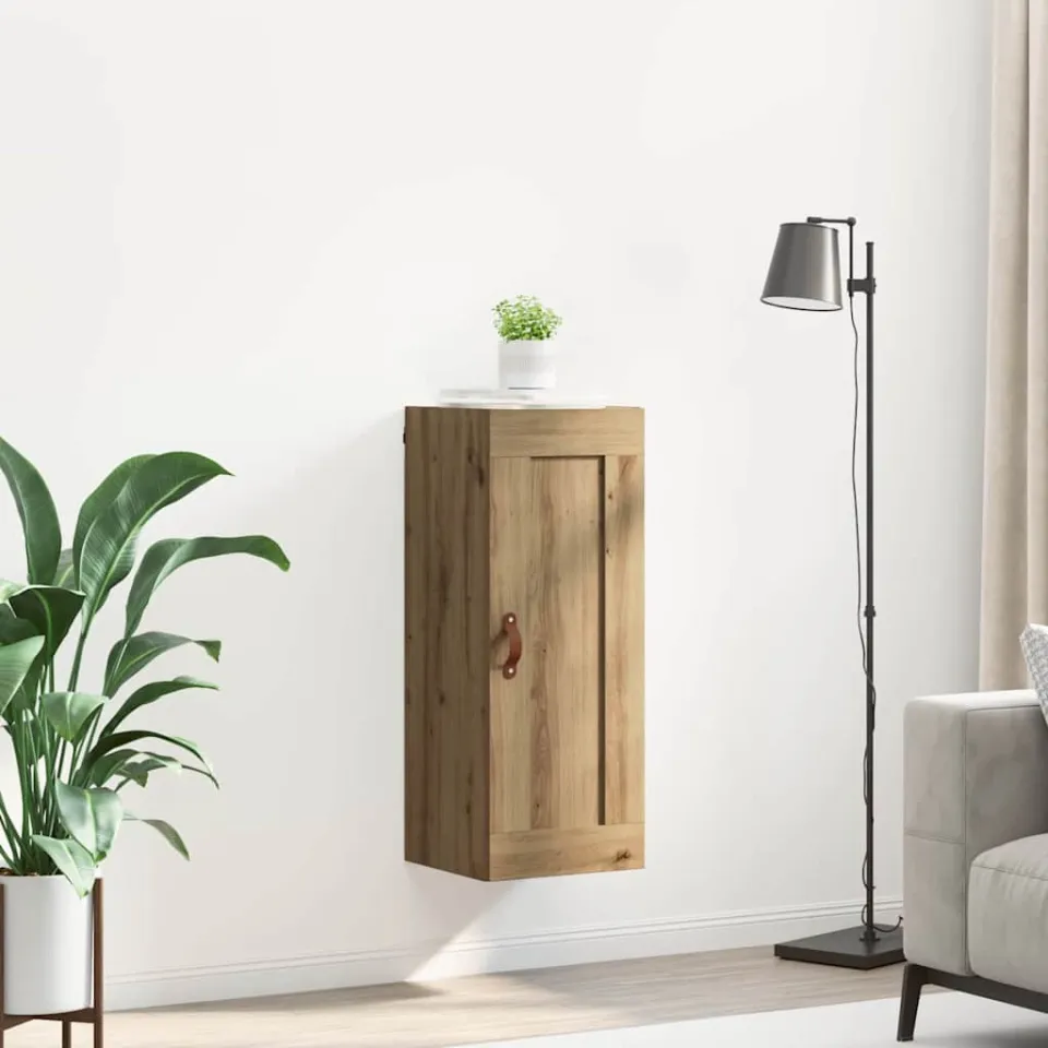 vidaXL Wandkast Artisan Eiken 34,5 x 34 x 90 cm Bewerkt hout, foto 3