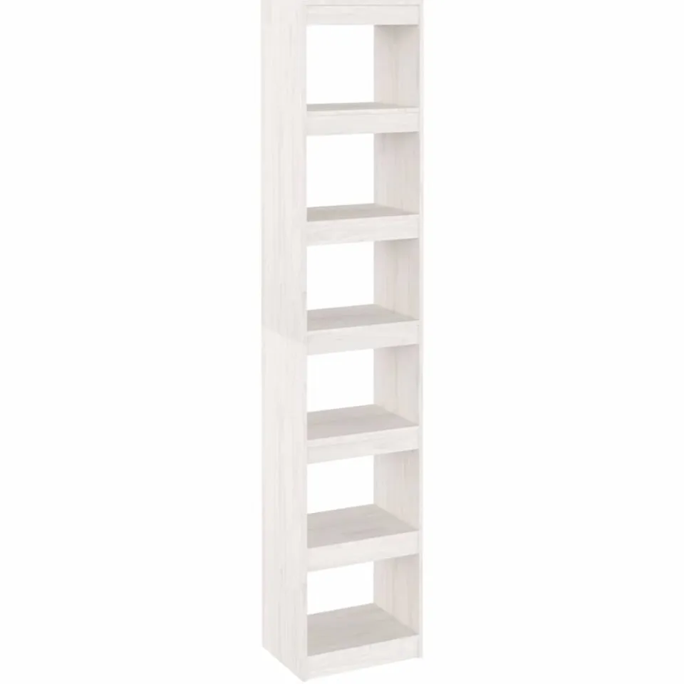 vidaXL Boekenkast/kamerscherm 40x30x199 cm massief grenenhout wit, foto 3