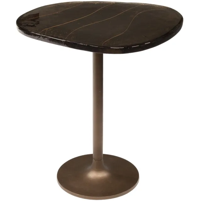 Giga Living Giga Meubel Bijzettafel Eclipse - Koper Metaal/Glas - 50x42x55cm