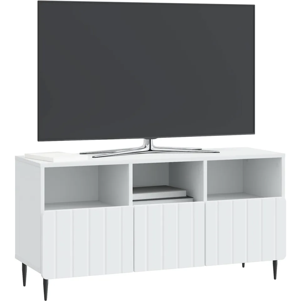 vidaXL TV-kast met lade Wit 102 x 34,5 x 50 cm Bewerkt hout
