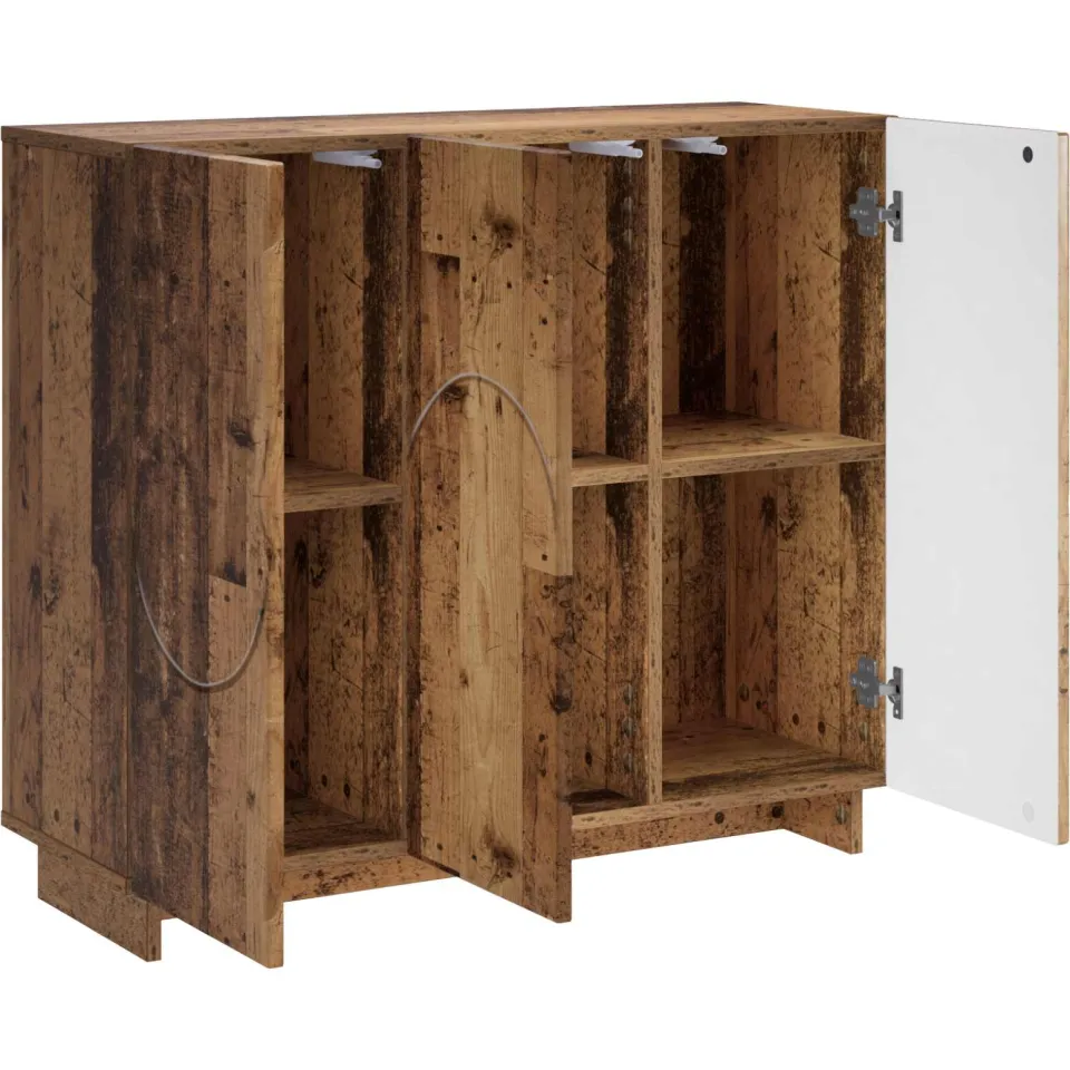 vidaXL Dressoir Oud hout 85,5 x 31 x 75 cm Bewerkt hout bruin, foto 2