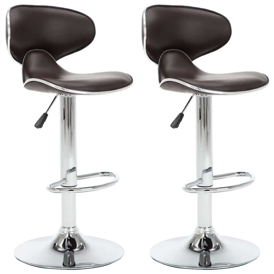 vidaXL Barstoelen 2 st kunstleer bruin, foto 3