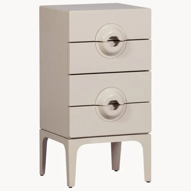 WOOOD Nachtkastje Merge van eucalyptushout Taupe