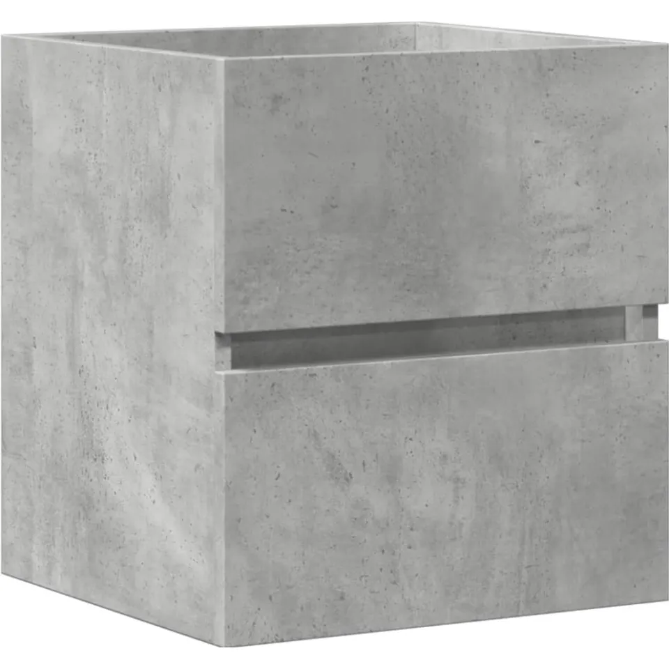 vidaXL Wastafelkast 41x38,5x45 cm spaanplaat betongrijs grijs, foto 3