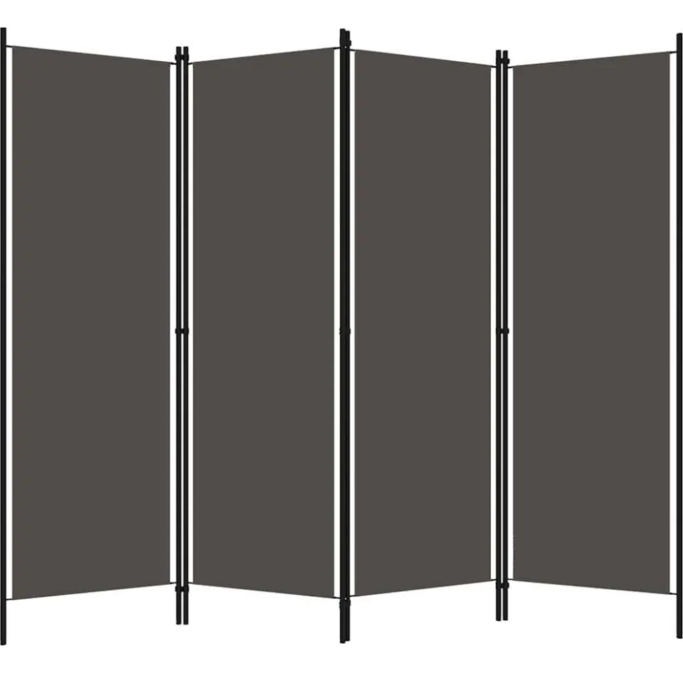 vidaXL Kamerscherm met 4 panelen 200x180 cm antraciet Anthraciet