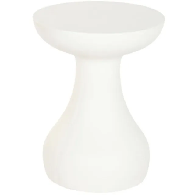 Item International Item Int. Bijzettafel - wit - kunststeen - 40 x 51 cm - rond - zijtafel