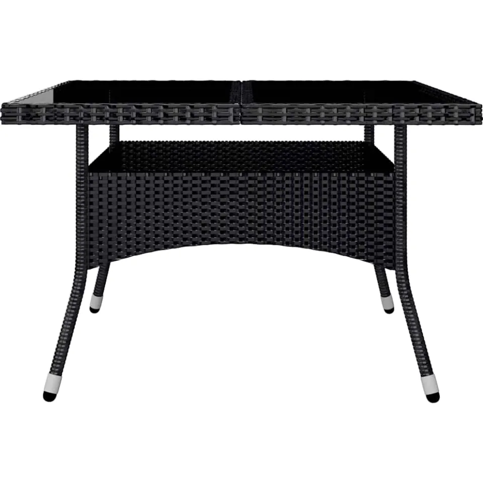 vidaXL 9-delige Tuinset poly rattan en acaciahout zwart, foto 4