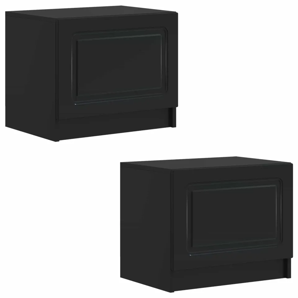 vidaXL Tv-meubel Zwart Bewerkt hout, foto 4