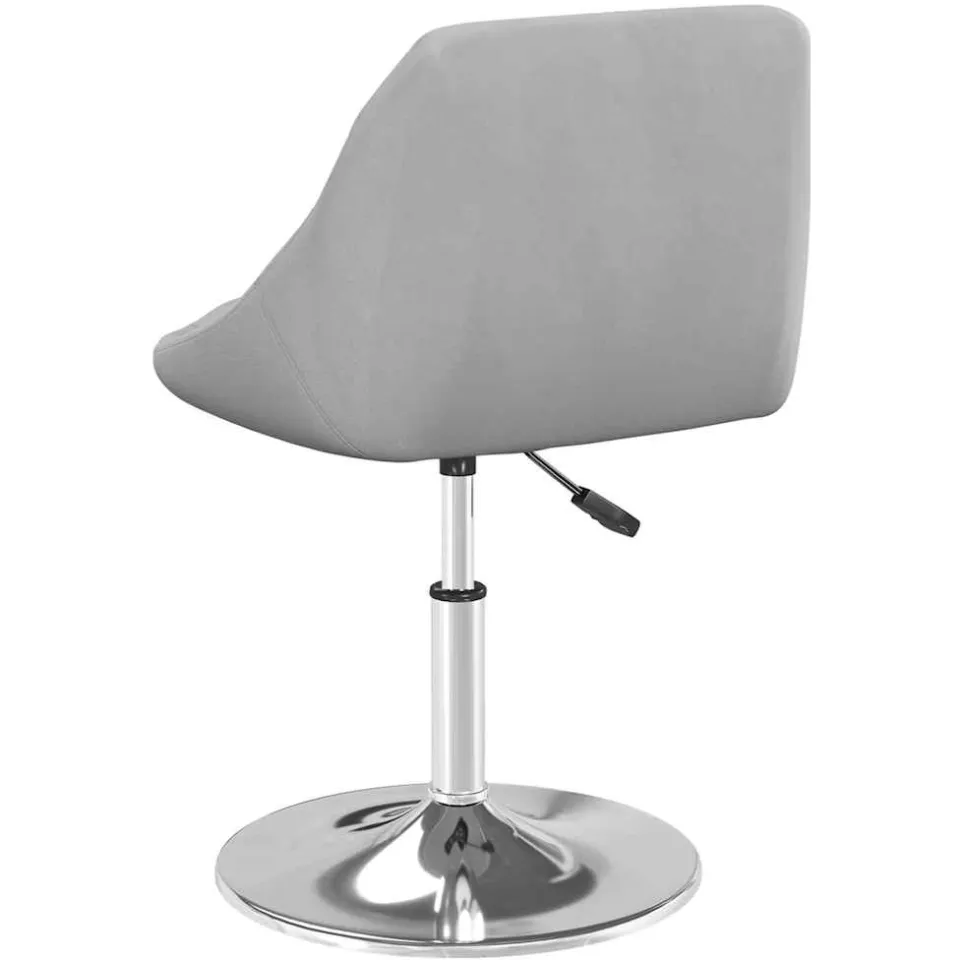 vidaXL Eetkamerstoelen draaibaar 6 st fluweel lichtgrijs grijs, foto 3