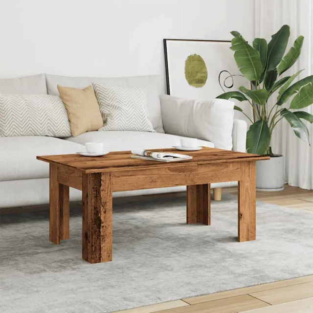 vidaXL Salontafel 100x60x42 cm bewerkt hout oud houtkleurig bruin, foto 2