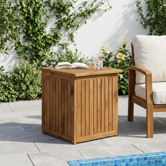 vidaXL Tuinopslagdoos LAREN Massief Acaciahout 48,5 x 49 x 53,5 cm bruin, foto 2