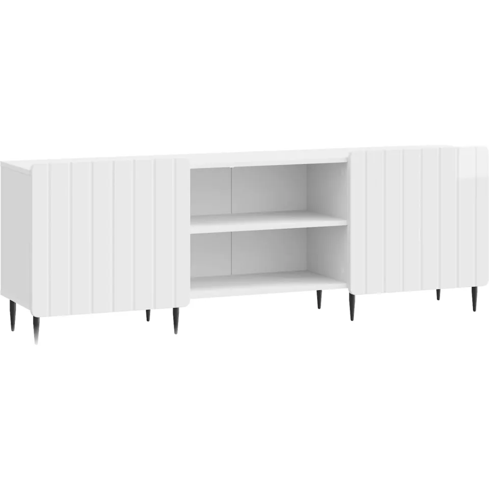 vidaXL TV-kast Hoogglans Wit 150 x 31 x 52 cm Bewerkt hout, foto 3