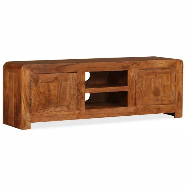 vidaXL Tv-meubel 120x30x40 cm massief hout met honingafwerking Bruin