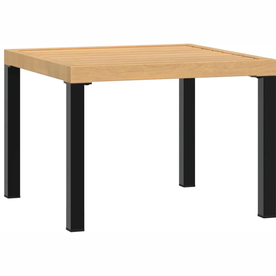 vidaXL Tuinsalontafel 55x55x39,5 cm gepoedercoat staal zwart, foto 3