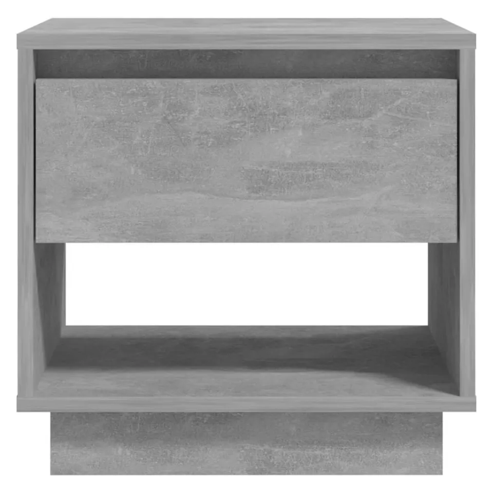 vidaXL Nachtkastje 45x34x44 cm bewerkt hout betongrijs grijs, foto 4