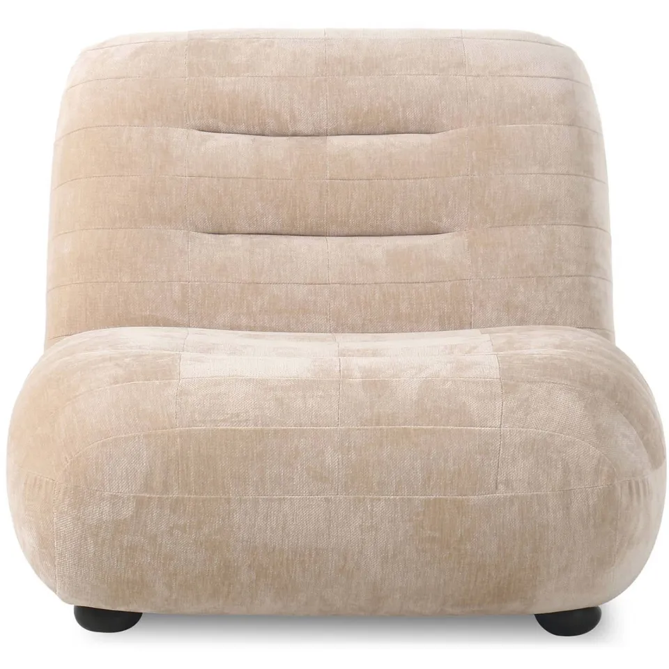 Dutchbone Wyatt Fauteuil Velours Beige, foto 3