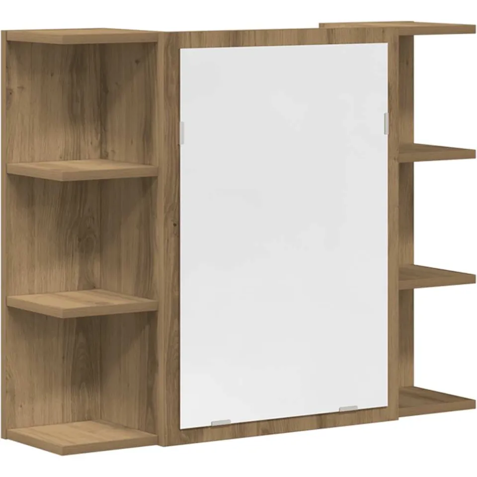 vidaXL 3-delige Badkamermeubelset bewerkt hout artisanaal eikenkleur, foto 3