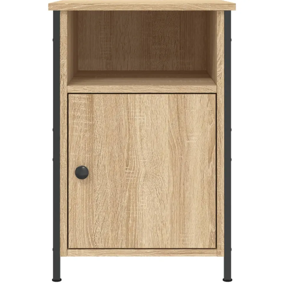 vidaXL Nachtkastje 40x42x60 cm bewerkt hout sonoma eikenkleurig, foto 3
